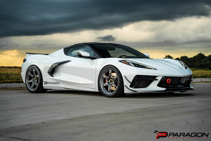 Titan 7 T-D6 19x9,20x11.5 5x120 Chevrolet C8 Corvette - Machined Black