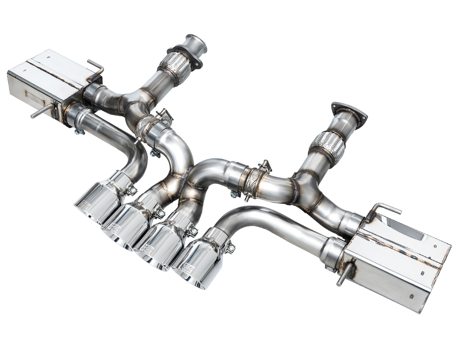 AWE C8 Corvette Z06 SwitchPath Exhaust - Chrome Silver Tip