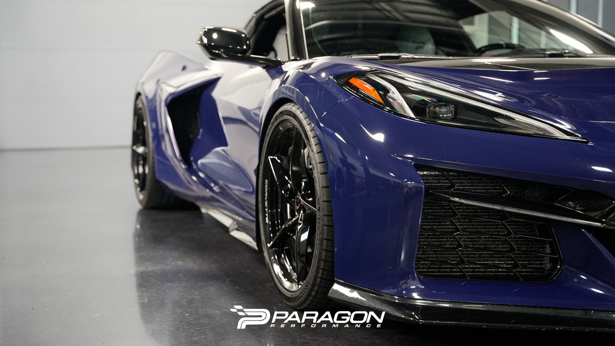 C8 Corvette Widebody 7mm Hub Centric Front Wheel Spacers With Extended Titanium Lug Nuts