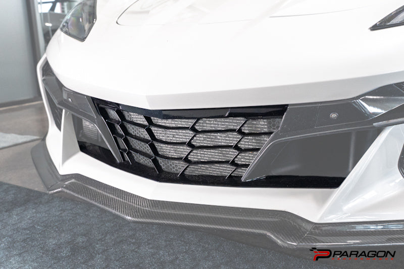 GM Front Bumper Center Grill Bezel for Widebody C8's Painted Carbon Flash Metallic