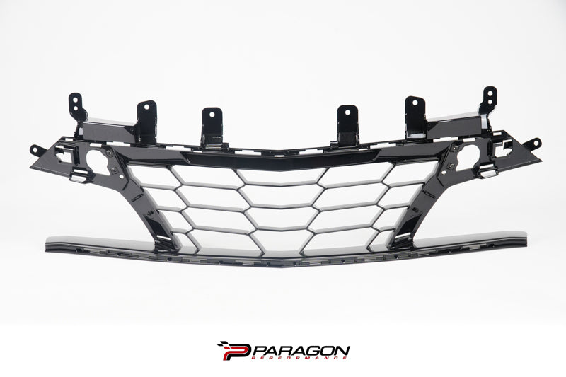 GM Front Bumper Center Grill Bezel for Widebody C8's Painted Carbon Flash Metallic
