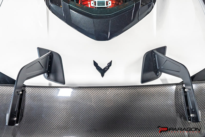 GM OEM 23+ Z06 Dark Stealth Crossed Flags Emblems