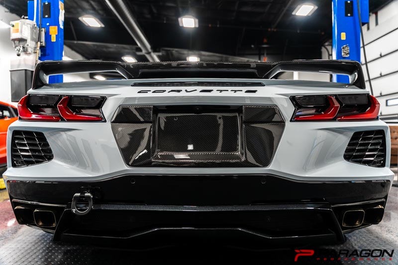 APR Performance Carbon Fiber License Plate Backing - C8 Corvette