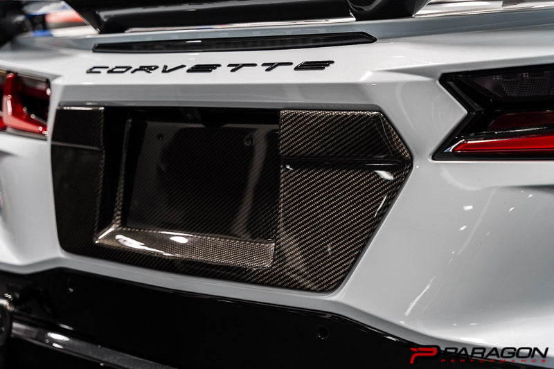 APR Performance Carbon Fiber License Plate Backing - C8 Corvette