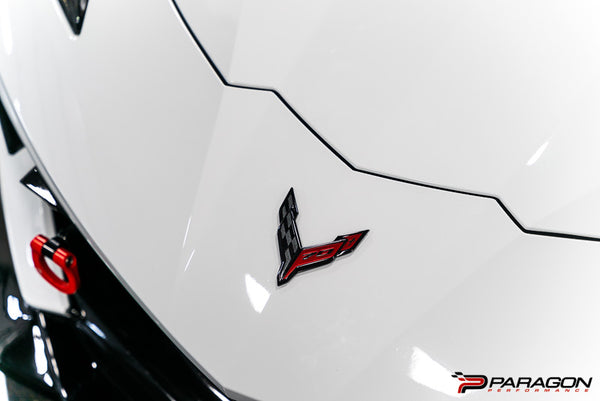 C8 Corvette 70th Anniversary Front Flag Emblem