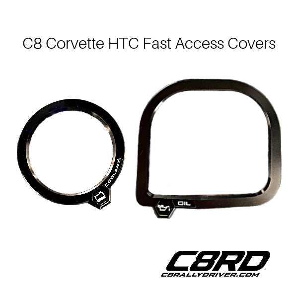 C8 Rally Driver HTC Fast Access Oil & Coolant Cap Covers Kit