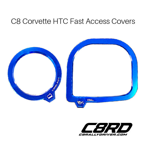 C8 Rally Driver HTC Fast Access Oil & Coolant Cap Covers Kit