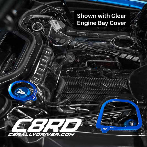 C8 Rally Driver HTC Fast Access Oil & Coolant Cap Covers Kit