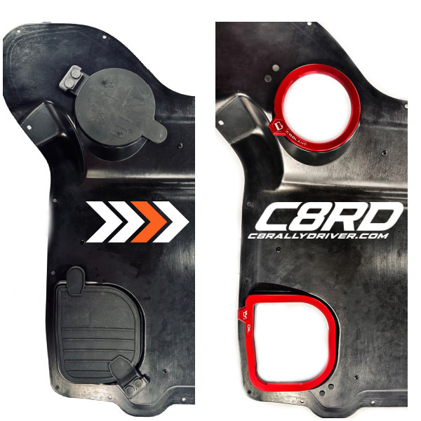 C8 Rally Driver HTC Fast Access Oil & Coolant Cap Covers Kit