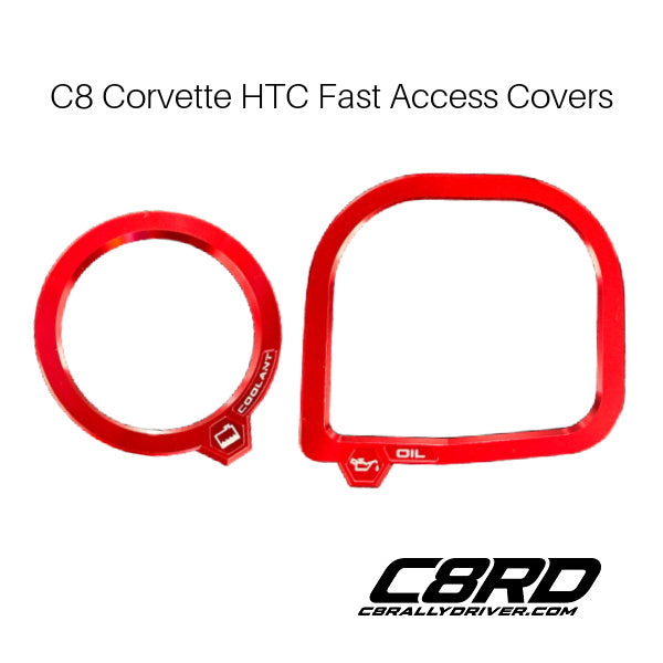 C8 Rally Driver HTC Fast Access Oil & Coolant Cap Covers Kit