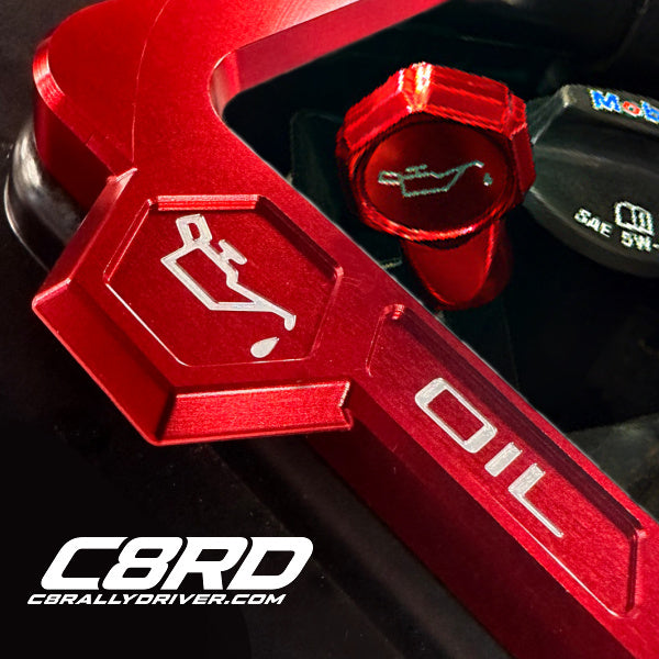 C8 Rally Driver HTC Fast Access Oil & Coolant Cap Covers Kit