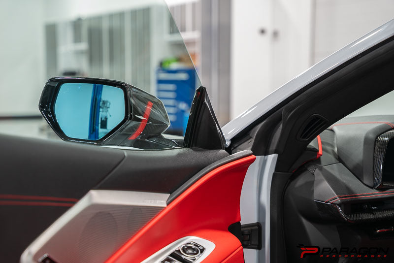 CCS C8 Corvette Carbon Fiber A Pillar Interior Trim Overlay