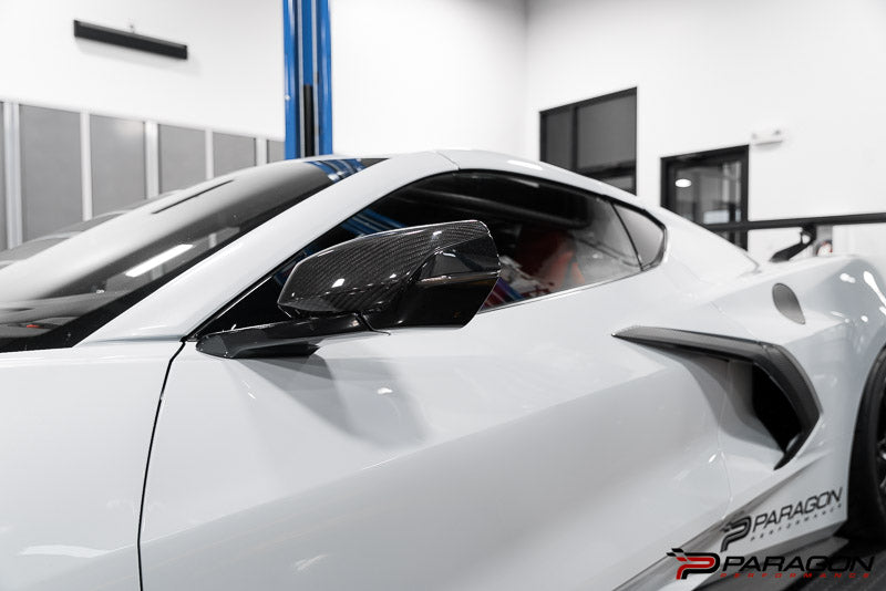 CCS C8 Corvette Carbon Fiber Mirror Bottom Overlay