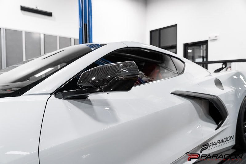 CCS C8 Corvette Carbon Fiber Mirror Bottom Overlay