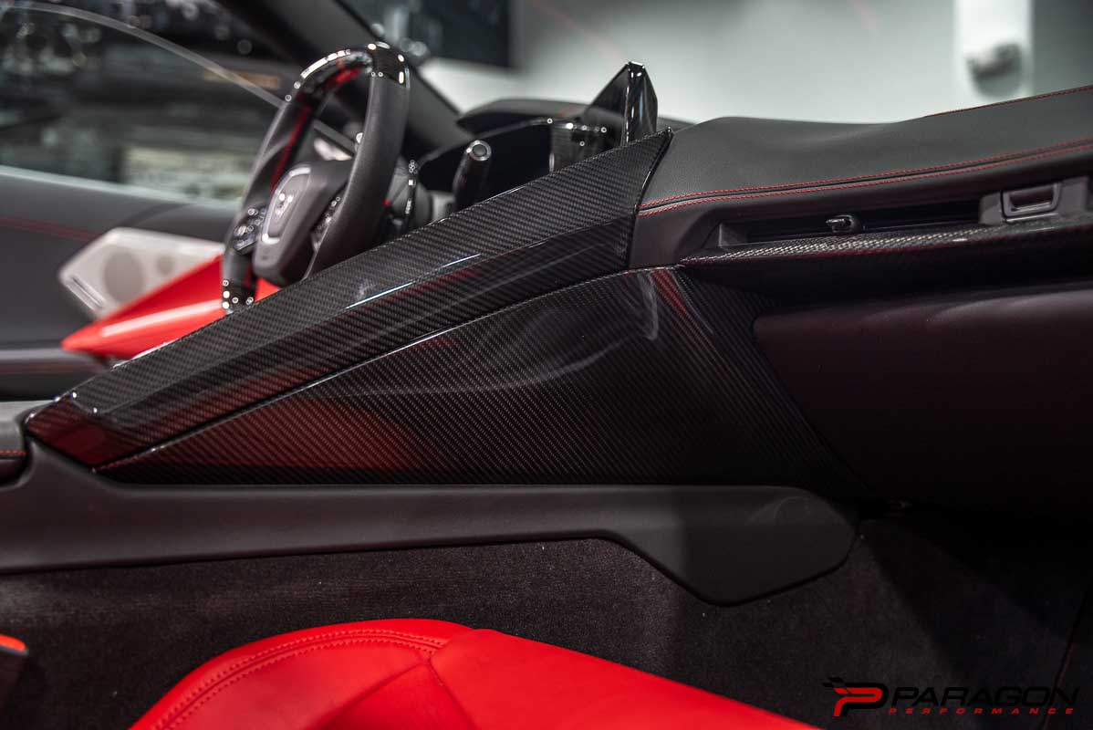 CCS C8 Corvette Carbon Fiber Center Console Side Trim
