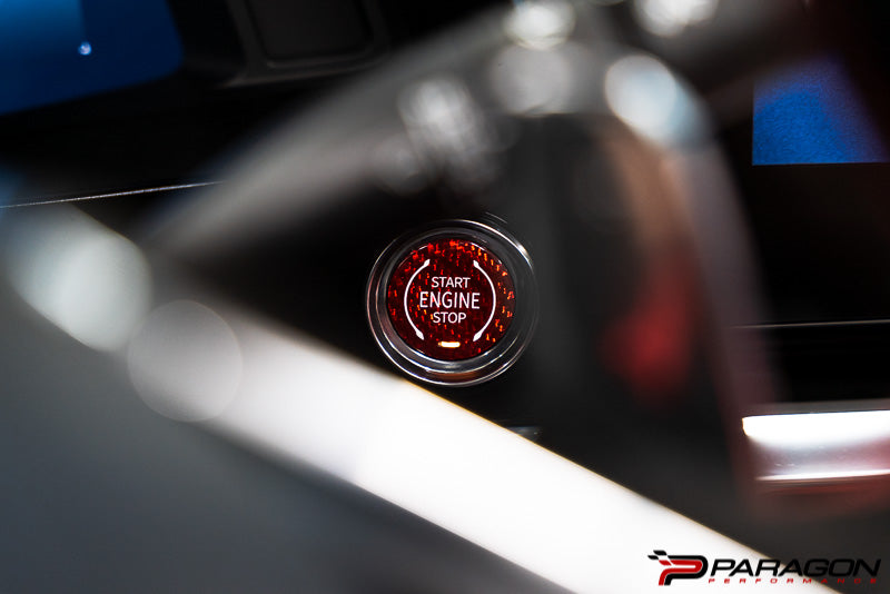 Paragon C8 Corvette Engine Start / Stop Button Overlay - Carbon Fiber