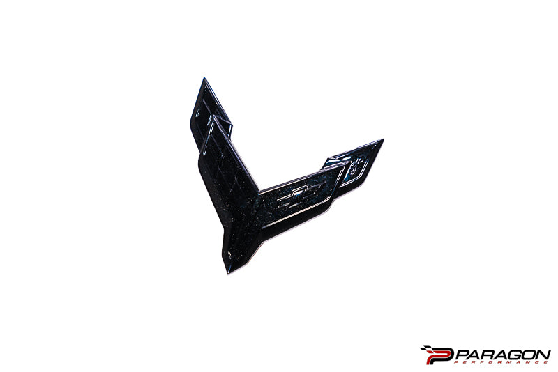 C8 Corvette Stealth Hood Emblem - Carbon Flash