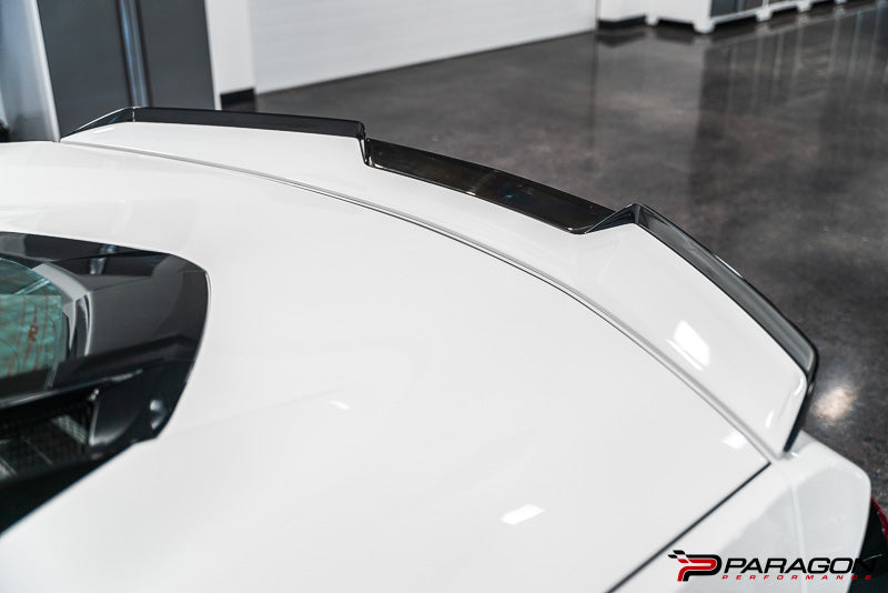 C8 Corvette Z06 Wicker Bill Spoiler Extension - Clear Smoke