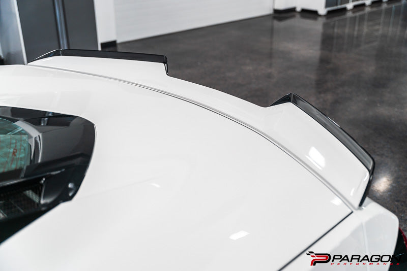 C8 Corvette Z06 Wicker Bill Spoiler Extension - Clear Smoke