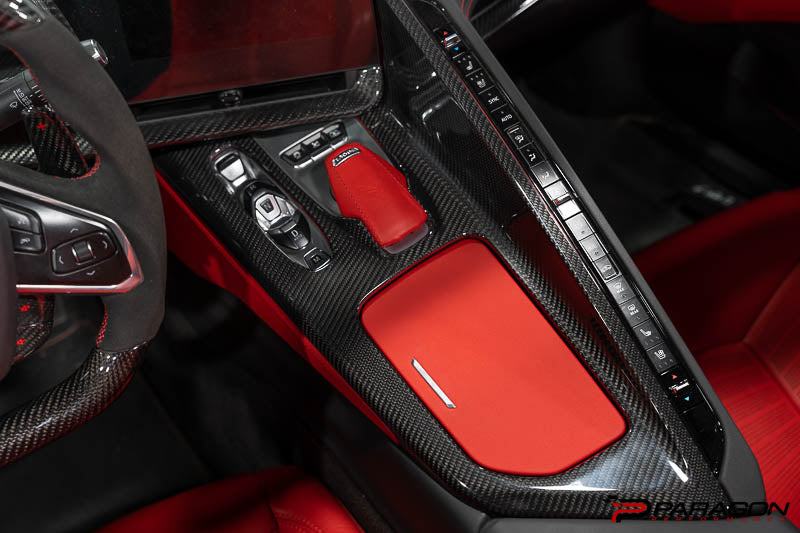 CCS C8 Corvette Carbon Fiber Center Console Overlay