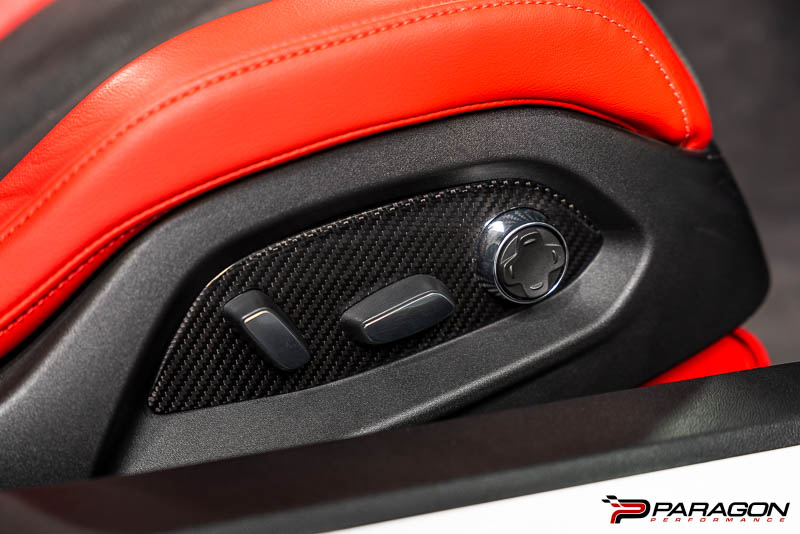 CCS C8 Corvette Carbon Fiber Seat Adjuster Trim Overlay