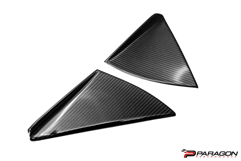 CCS C8 Corvette Convertible Carbon Fiber B Pillar Trim Overlay - HTC