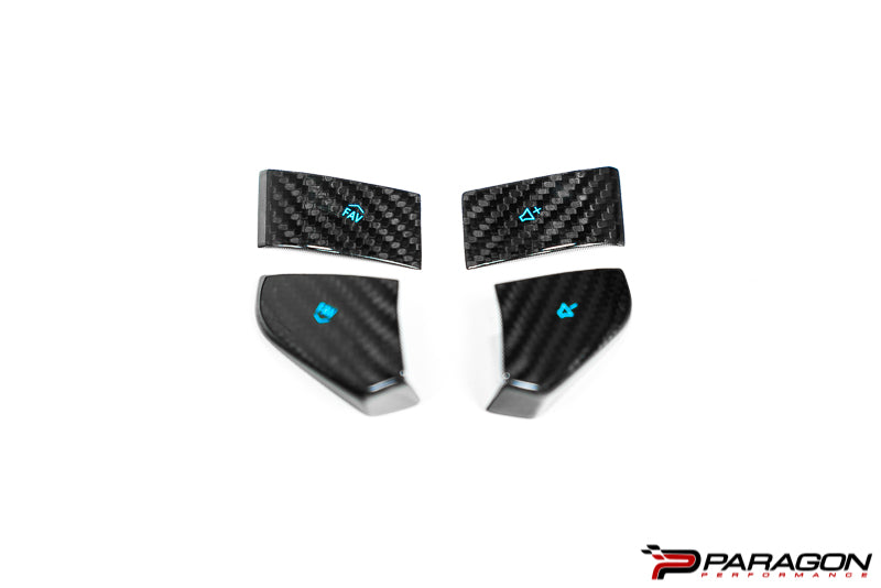 CCS Steering Wheel Carbon Fiber Button Covers 4PC - C8 Corvette