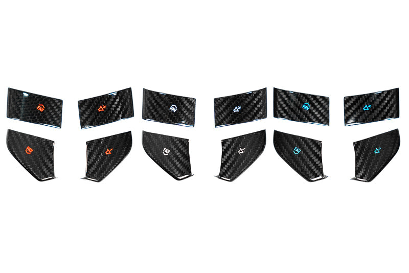 CCS Steering Wheel Carbon Fiber Button Covers 4PC - C8 Corvette