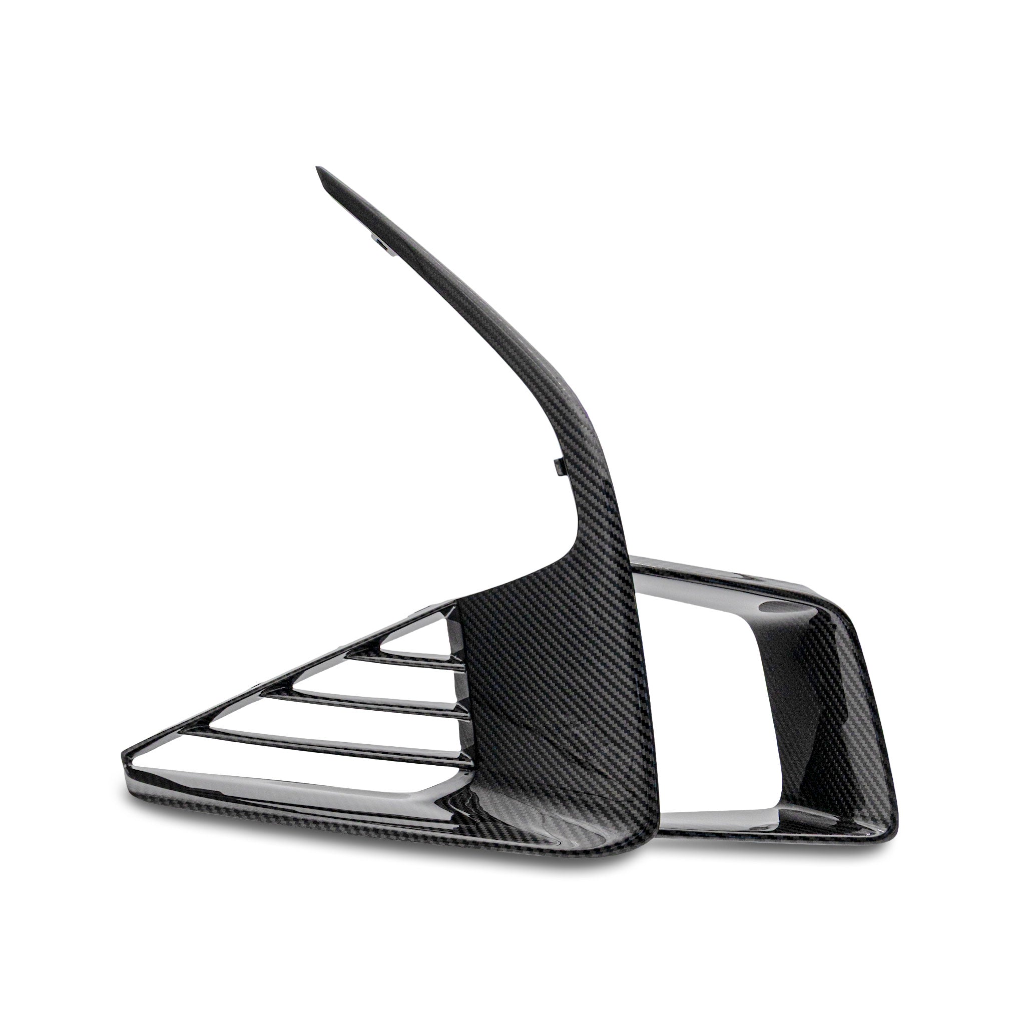 Cadillac CT5-V Blackwing Front Side Outer Grilles Pre Preg Gloss Carbon Fiber Pair