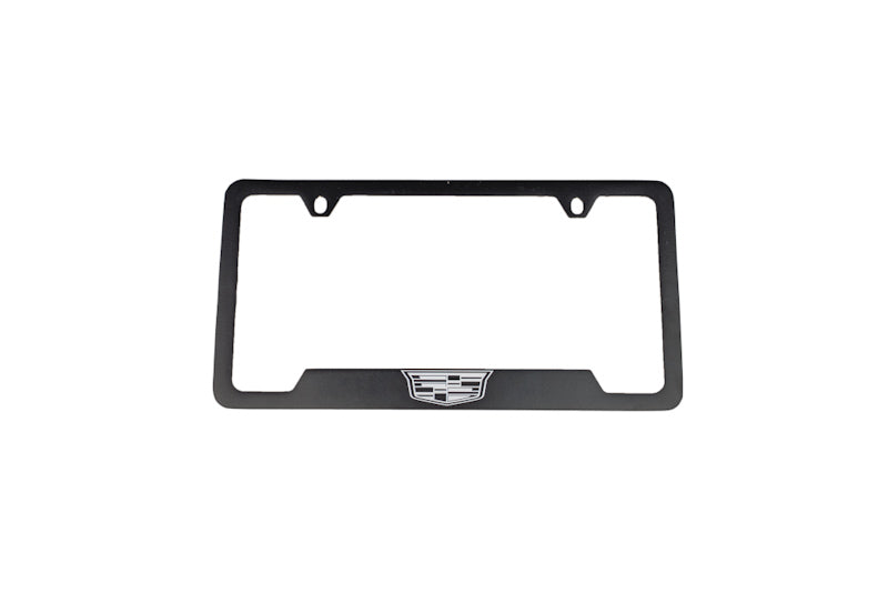 GM OEM Black License Plate Frame with Cadillac Logo