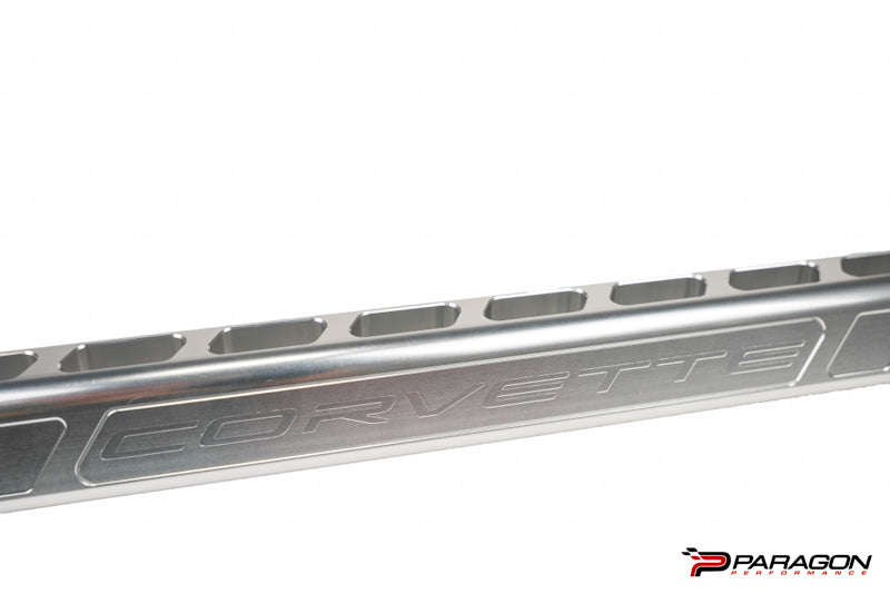 C8 Corvette Billet Strut Tower Support Bars - Raw Finish 