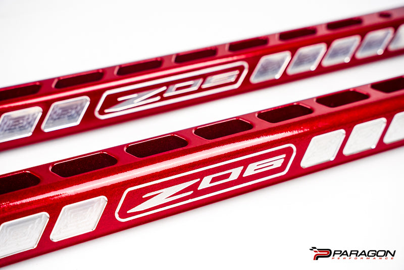 C8 Corvette Billet Strut Tower Support Bars - Red