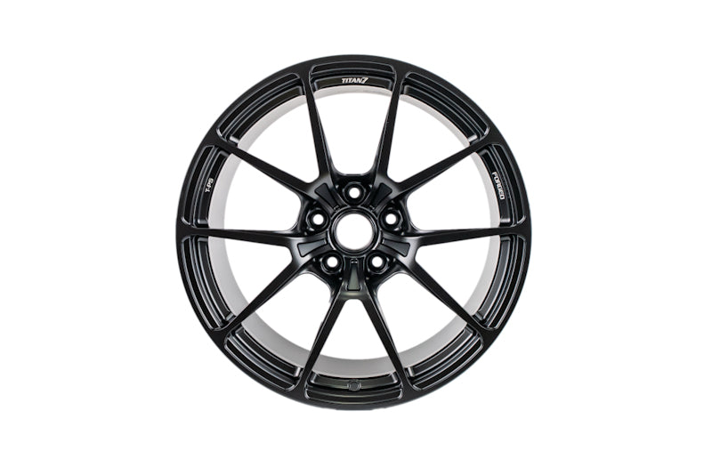 Titan 7 T-P5 18x10.5 19x12 5x120 Chevrolet C8 Corvette - Machine Black