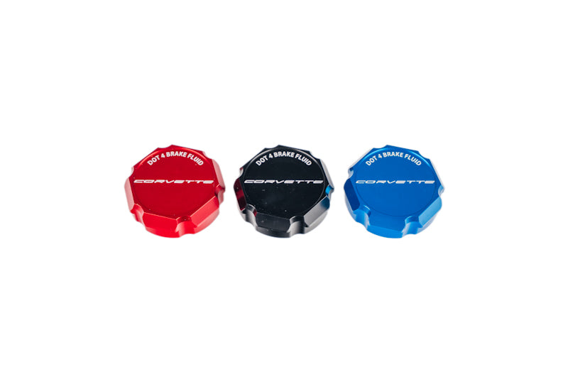C8 Corvette Brake Fluid Cap Cover - Black, Blue, or Red
