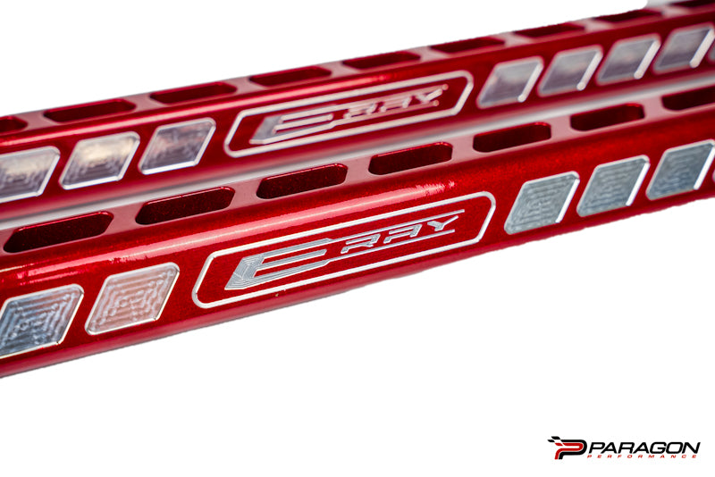 C8 Corvette Billet Strut Tower Support Bars - Red