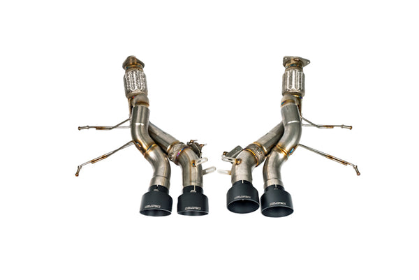 Milltek Valved cat back system with 80mm for Z06 - Black Tips