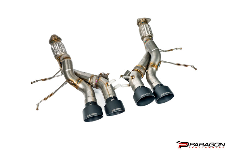 Milltek Valved cat back system with 80mm for Z06 - Black Tips