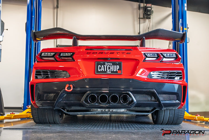 CCS Z07 High Wing Spoiler for C8 Wide Body - Carbon Fiber or Carbon Flash