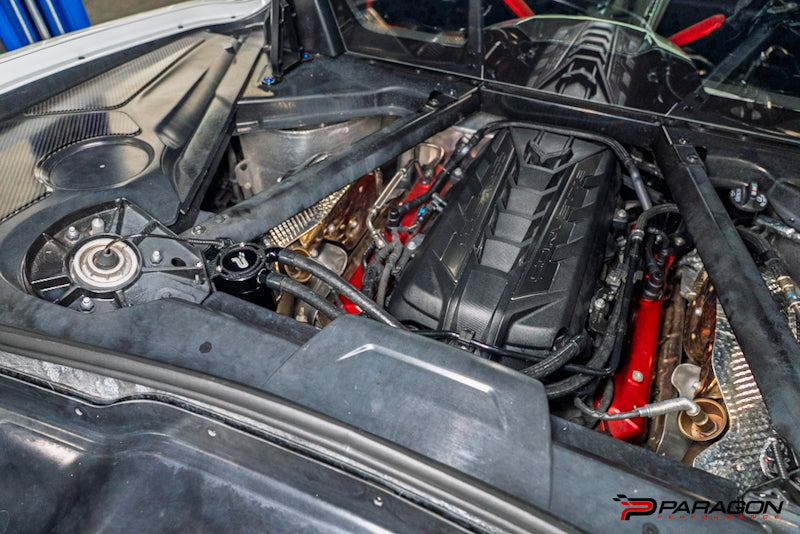 Paragon Performance C8 Corvette Oil Catch Can - Coupe & Convertible