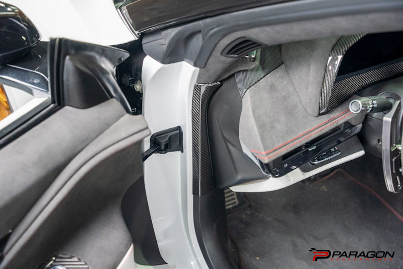 CCS C8 Corvette Carbon Fiber Dashboard Door Sill Trim