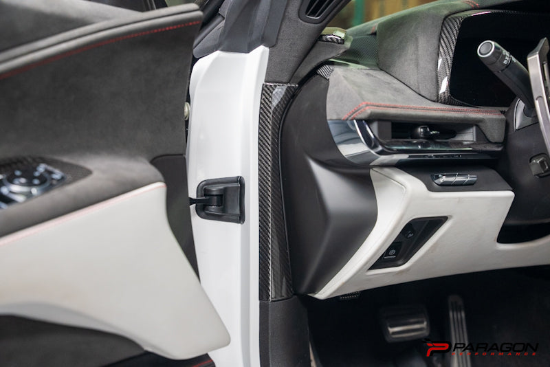 CCS C8 Corvette Carbon Fiber Dashboard Door Sill Trim