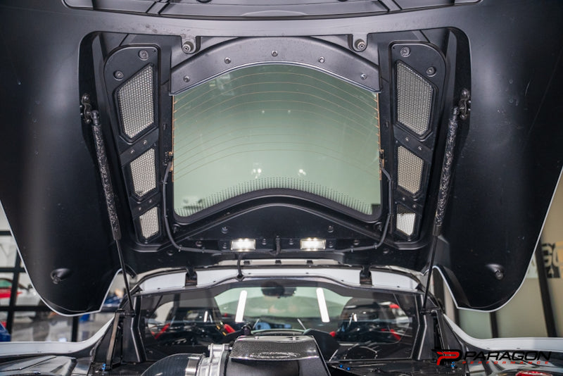 Paragon Performance C8 Corvette Carbon Fiber Hood Struts - Forged 