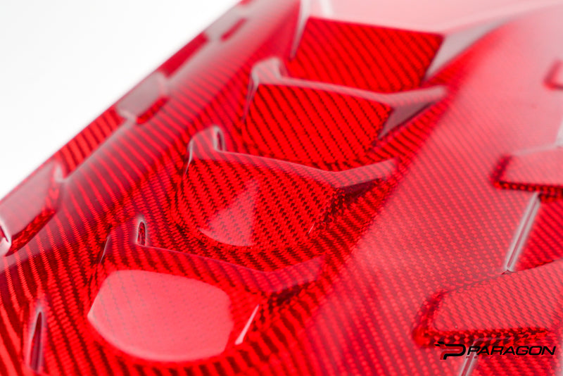 Paragon C8 Corvette Red Carbon Fiber Engine Cover