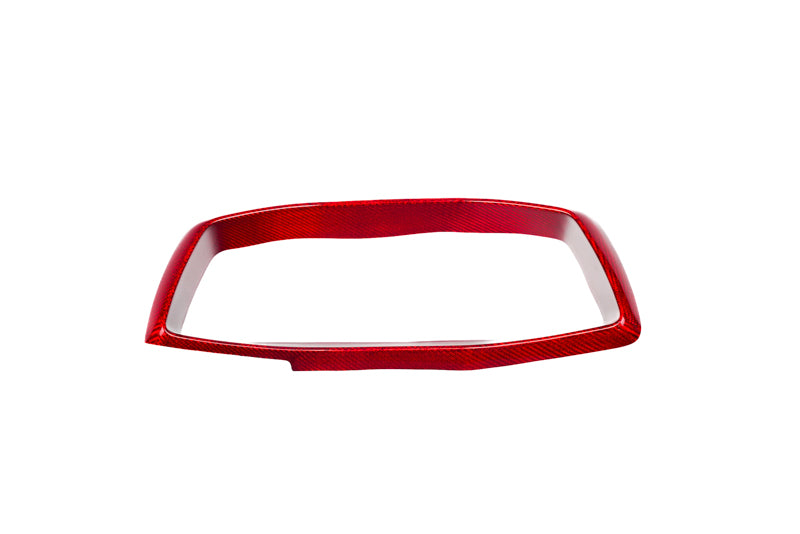 CCS C8 Corvette Red Carbon Fiber Gauge Cluster Trim Overlay