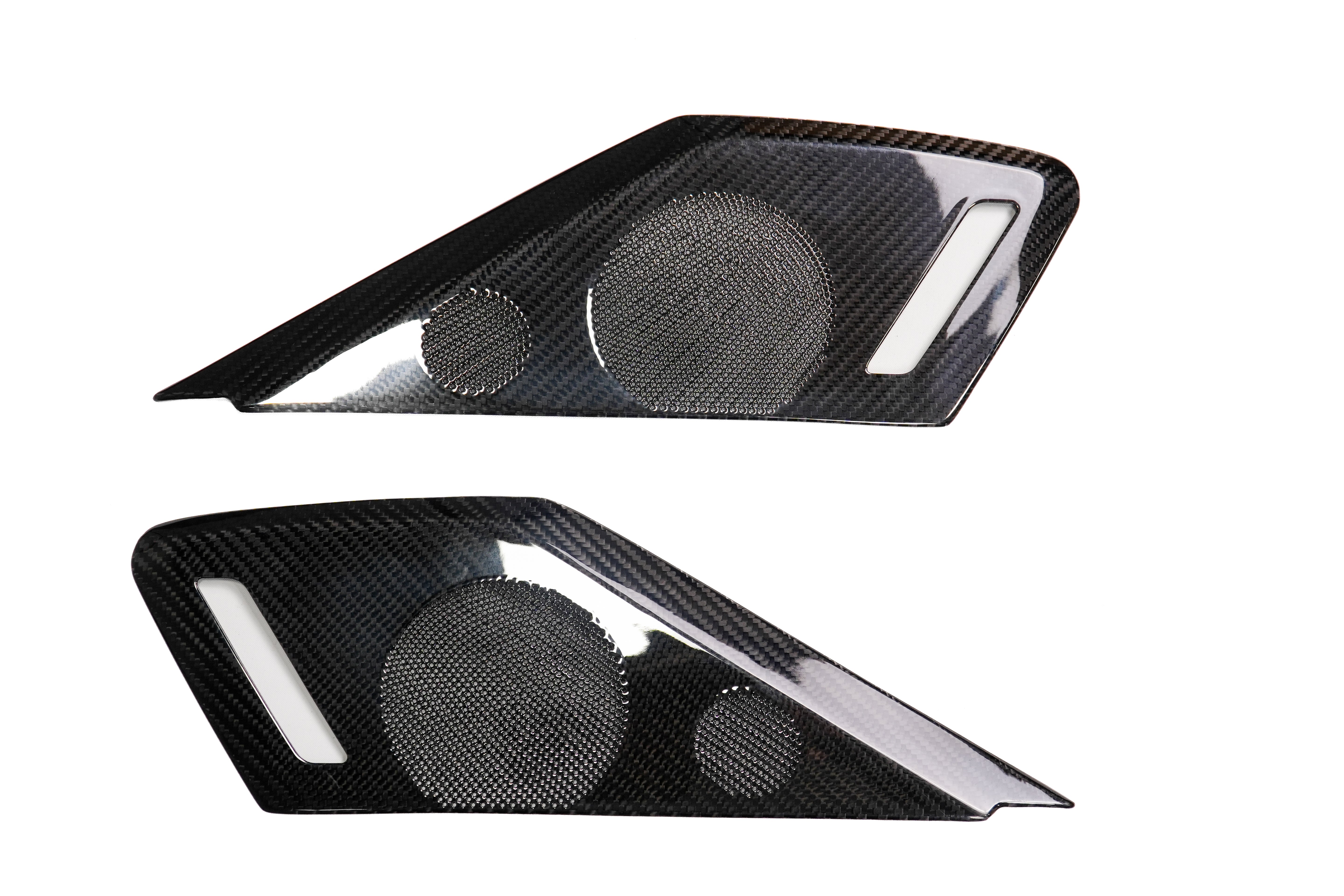 CCS C8 Corvette Carbon Fiber Speaker Covers - Black BLEMISHED