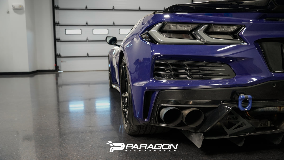 C8 Corvette Widebody 7mm Hub Centric Front Wheel Spacers With Extended Titanium Lug Nuts