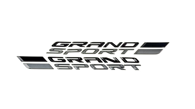GM OEM Grand Sport Script Emblem Pair