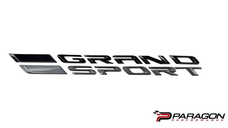 GM OEM Grand Sport Script Emblem Pair