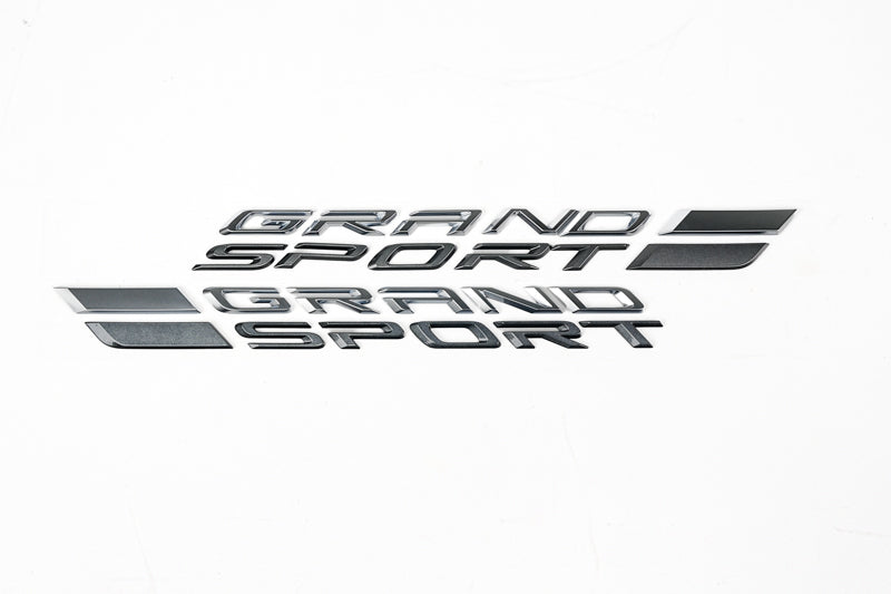 GM OEM Grand Sport Script Emblem Pair