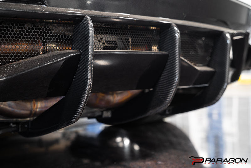 Paragon C8 Corvette Rear Diffuser Strakes - Carbon Fiber